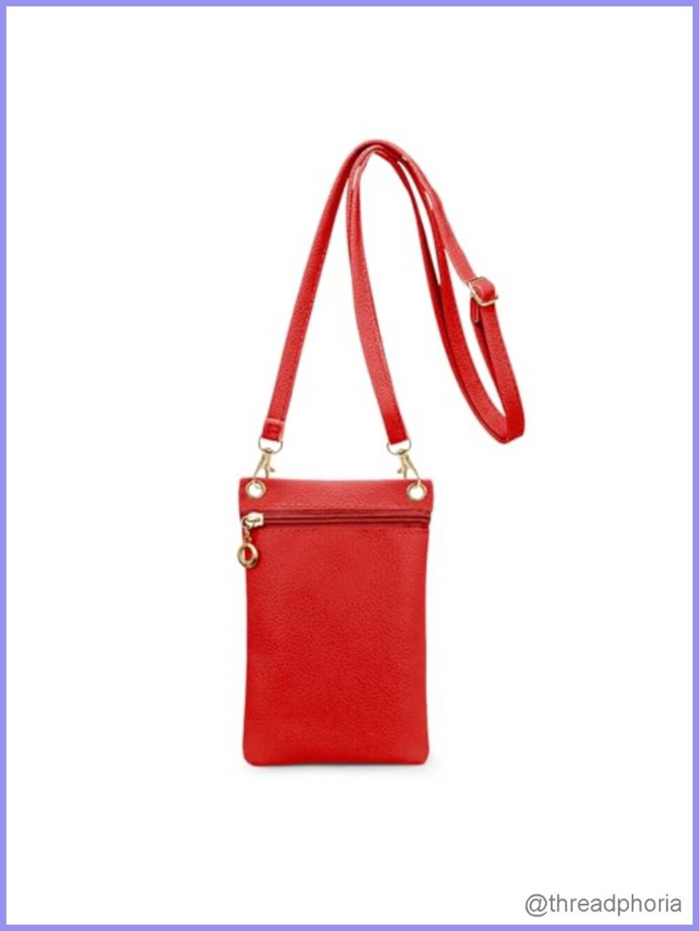 PU Leather Cell Phone Purse Crossbody Wallet with Detachable Strap